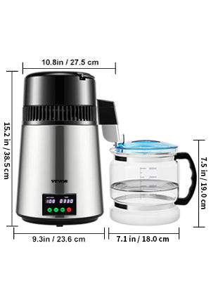 4L Countertop Water Distiller with 5-Stage Filtration & Touch Control