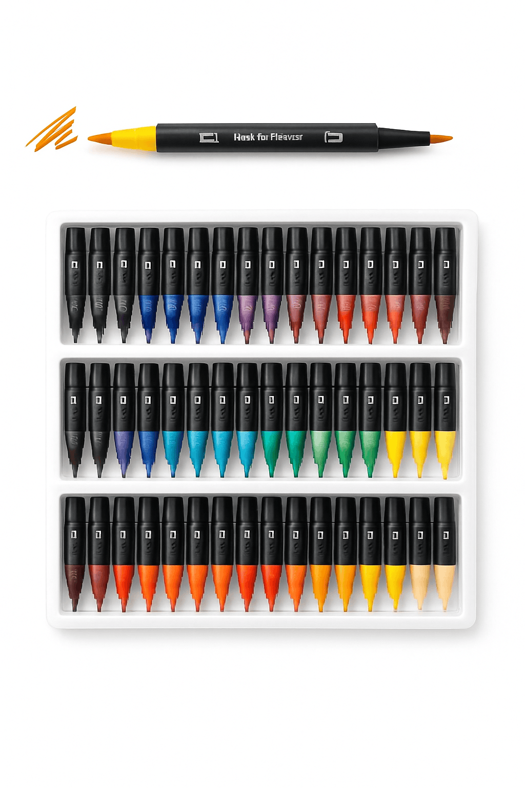 Watercolor Art Markers Brush Pen Dual Tip Set, 100 Colors-W-36 colors / CHINA