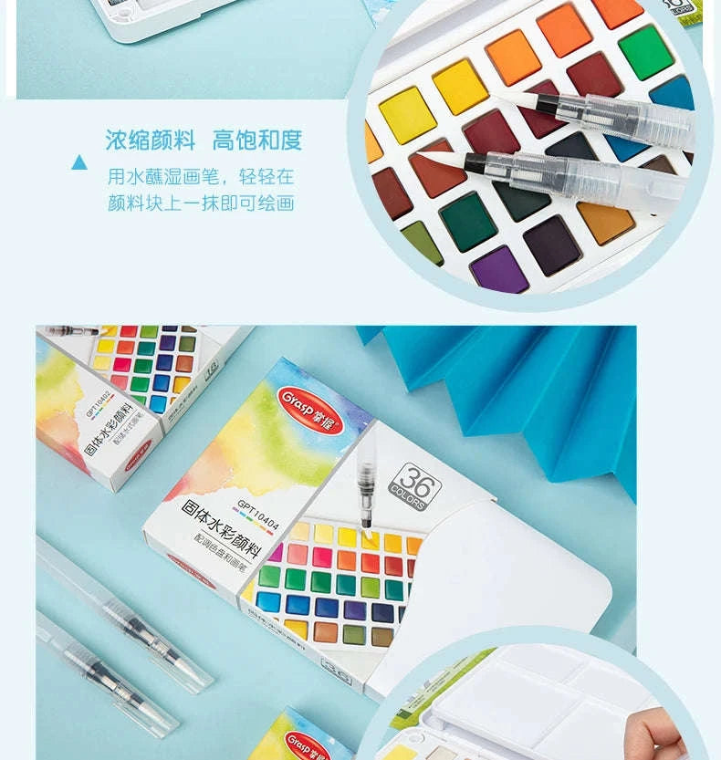 Watercolor Paint Set with Water Brush Pens-GPT10502-18 Colors