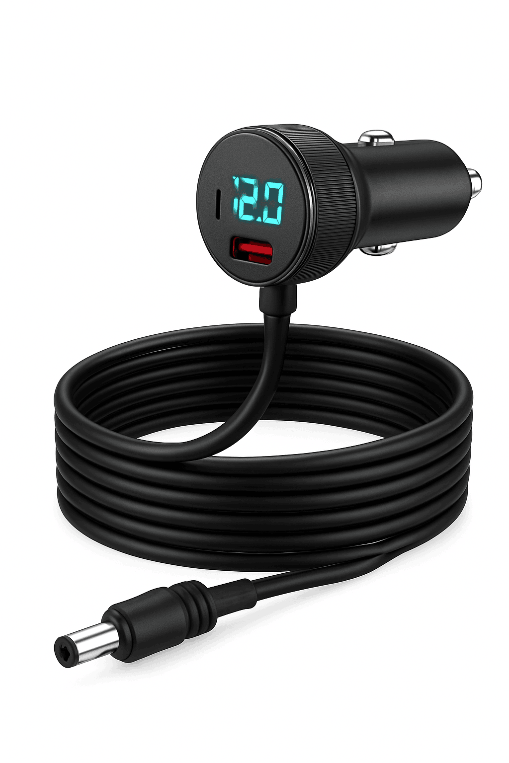 Waterproof 12V-24V to 30V Step Up Power Adapter with Digital Voltmeter-2 Meters 30V 2A