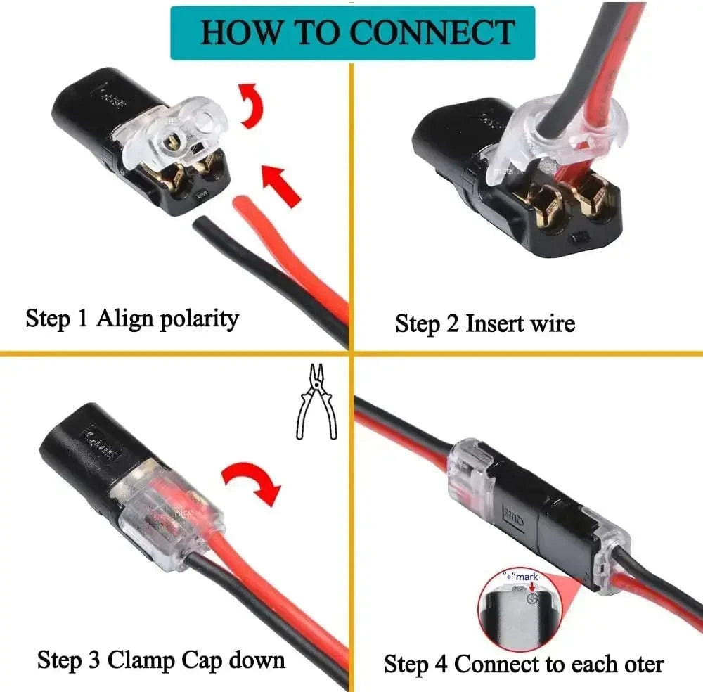 Waterproof 2-Pin Automotive Electrical Connector Plug-10pcs