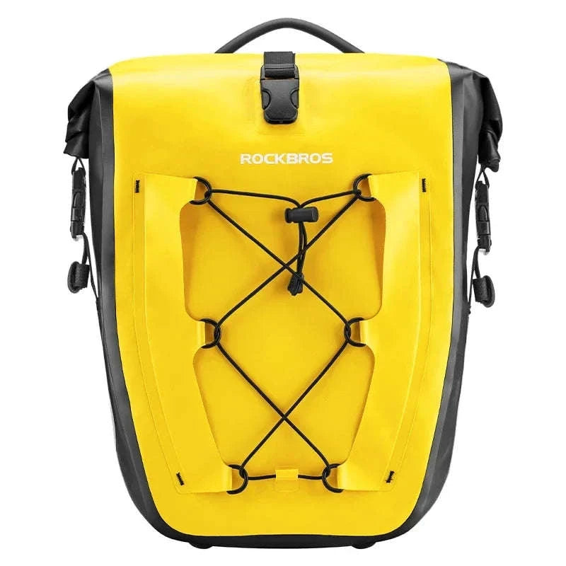 Waterproof 25L Bike Rack Bag with Roll Top & Storage Pockets-30140022004