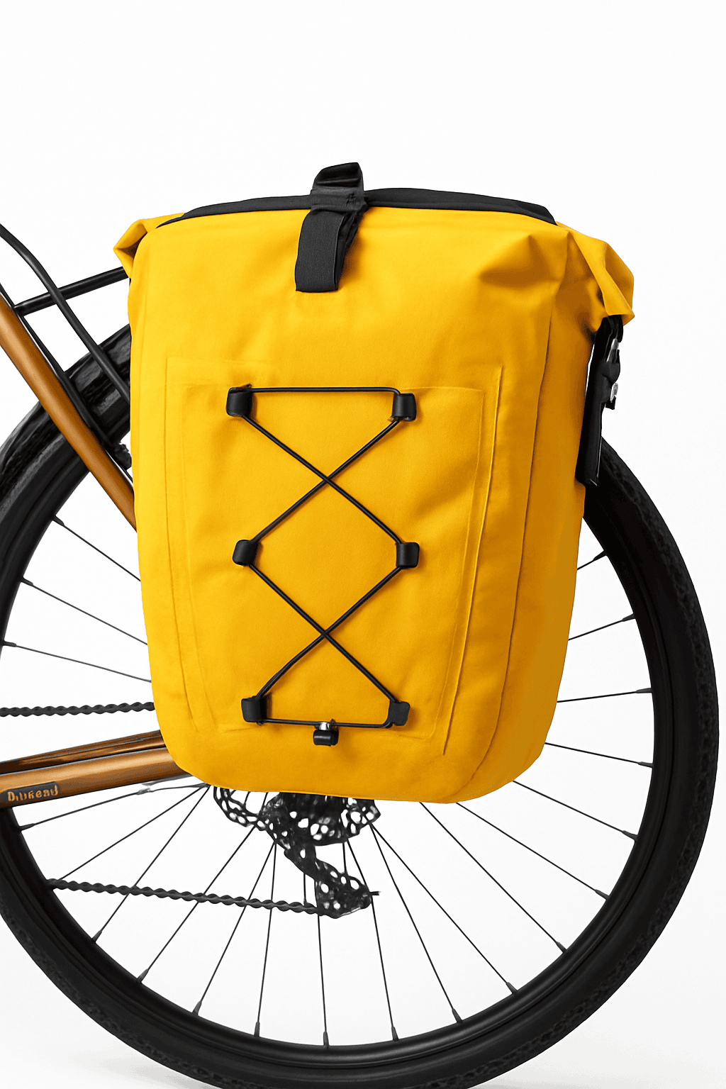 Waterproof 25L Bike Rack Bag with Roll Top & Storage Pockets-30140022004