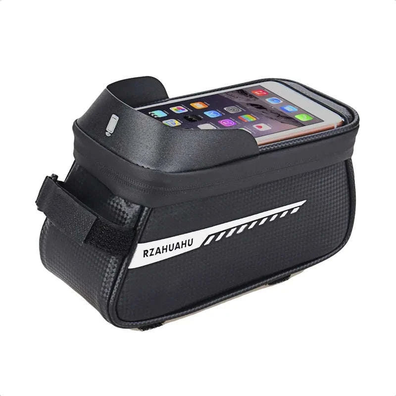 Waterproof Bicycle Phone Bag with Touchscreen Front Tube Mount-Red  Style B