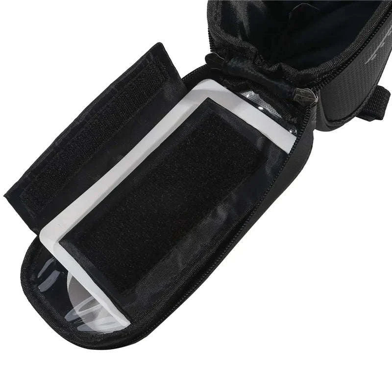 Waterproof Bicycle Phone Bag with Touchscreen Front Tube Mount-Red  Style B