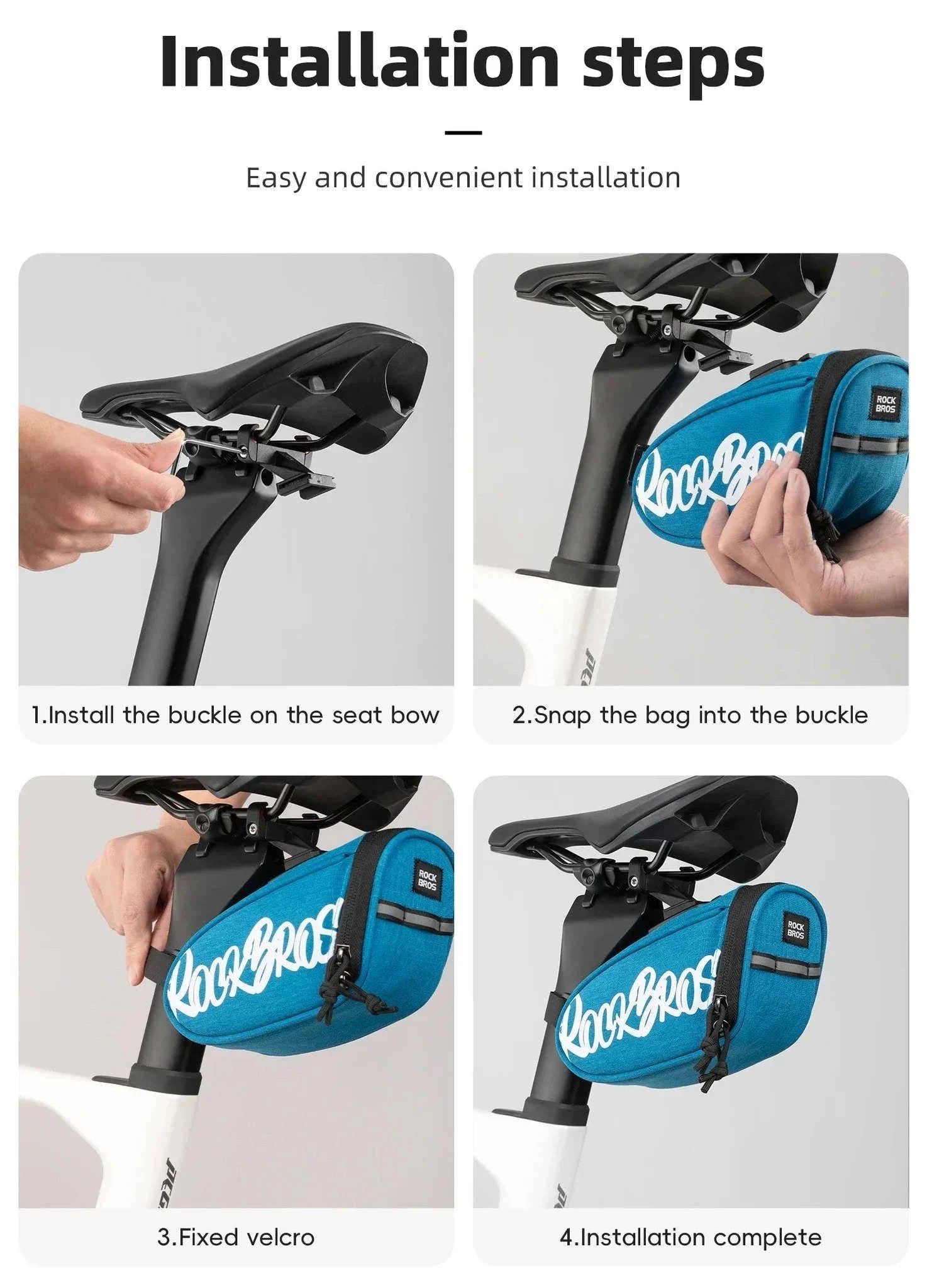 Waterproof Bicycle Saddle Bag for Seatpost Storage – Road & MTB-0.8L Blue