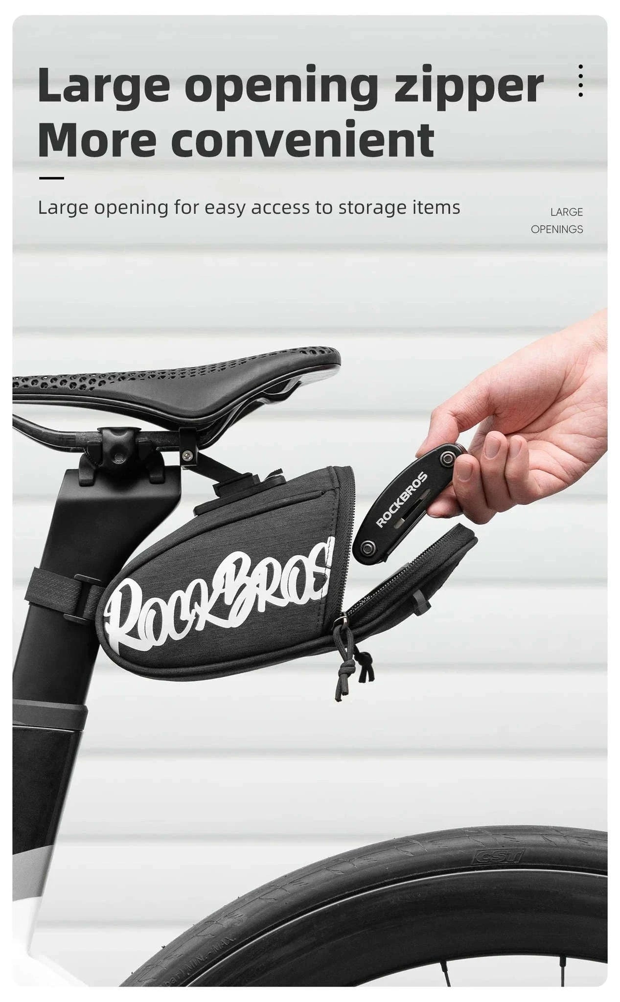 Waterproof Bicycle Saddle Bag for Seatpost Storage – Road & MTB-0.8L Blue