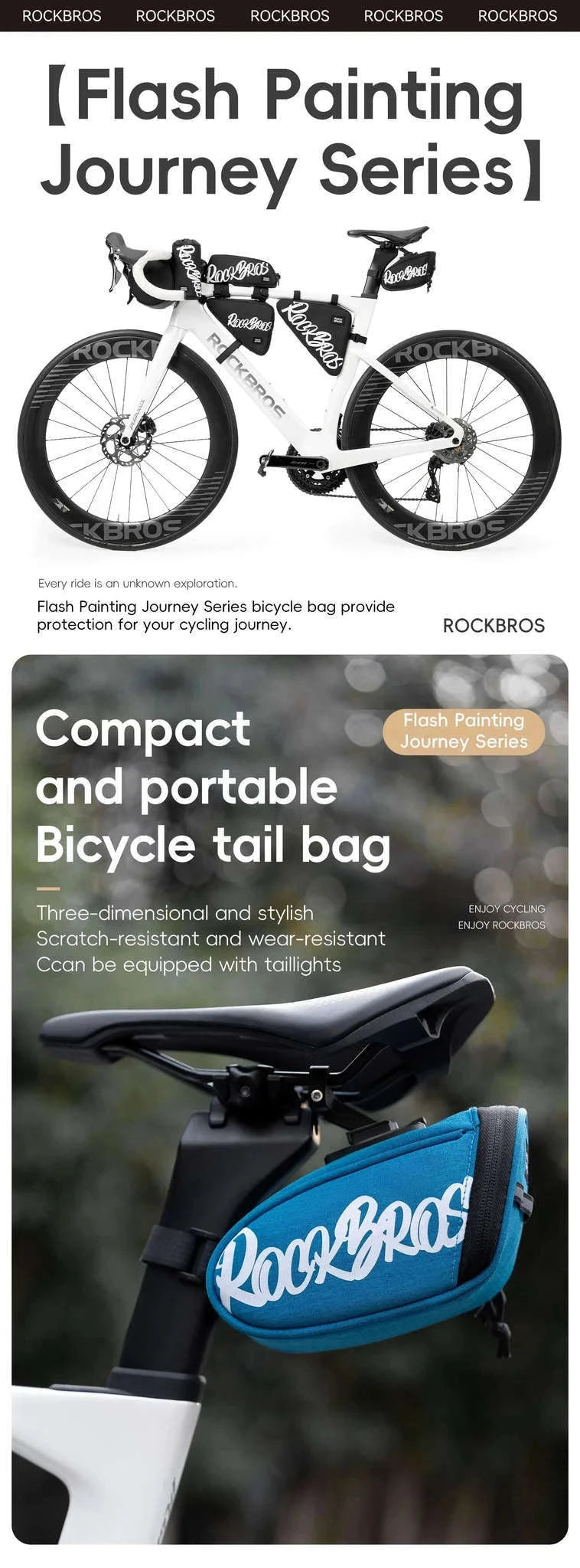 Waterproof Bicycle Saddle Bag for Seatpost Storage – Road & MTB-0.8L Blue