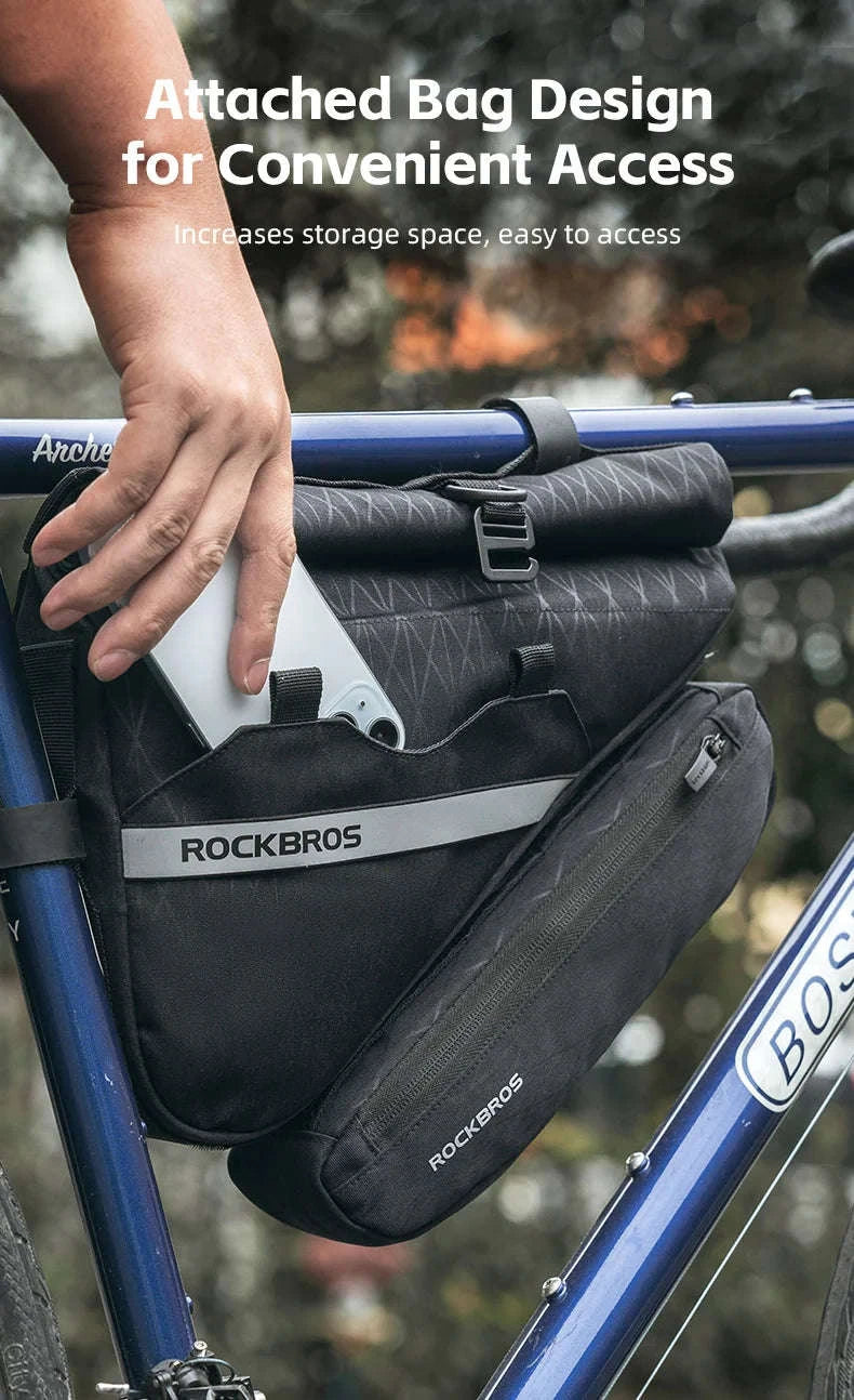 Waterproof Bicycle Triangle Bag 2-in-1 Detachable Bike Storage Pack-30180017001