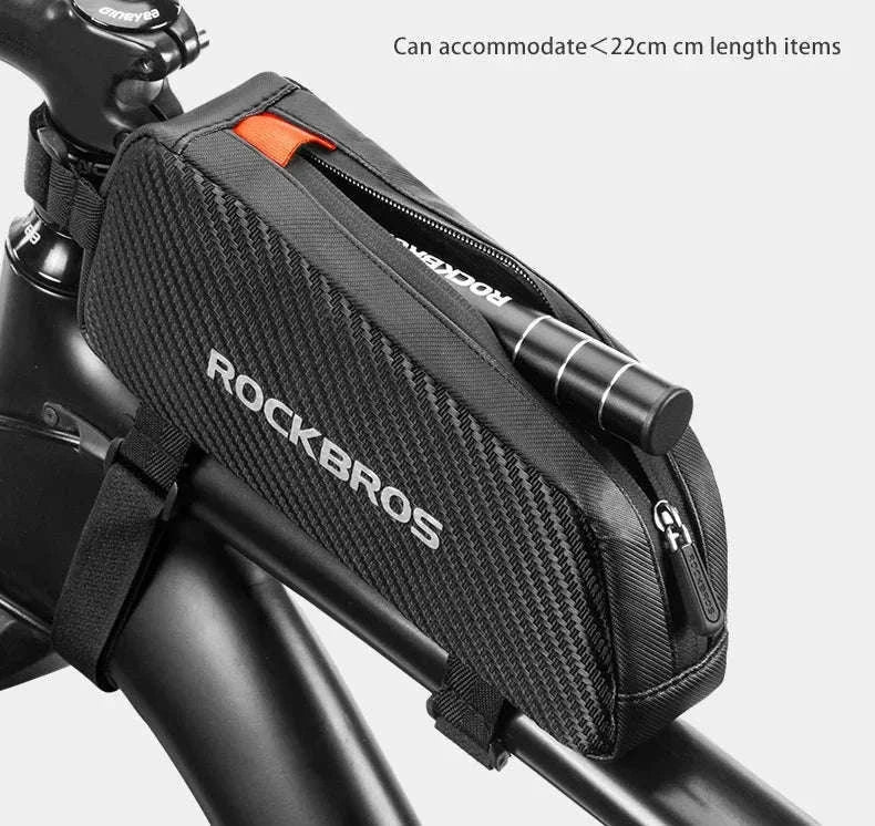 Waterproof Bike Frame Bag 1L Ultralight Front Tube Storage-039BK  1L