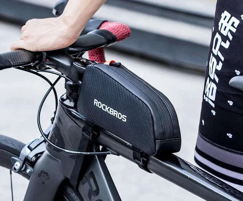 Waterproof Bike Frame Bag 1L Ultralight Front Tube Storage-039BK  1L