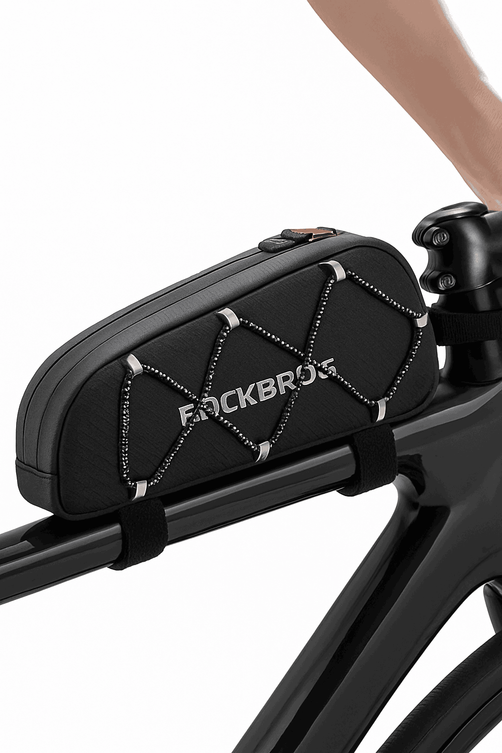 Waterproof Bike Frame Bag 1L Ultralight Front Tube Storage-039BK  1L