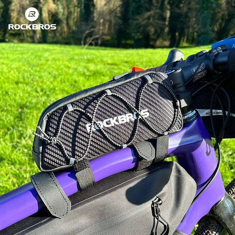 Waterproof Bike Frame Bag 1L Ultralight Front Tube Storage-039BK  1L