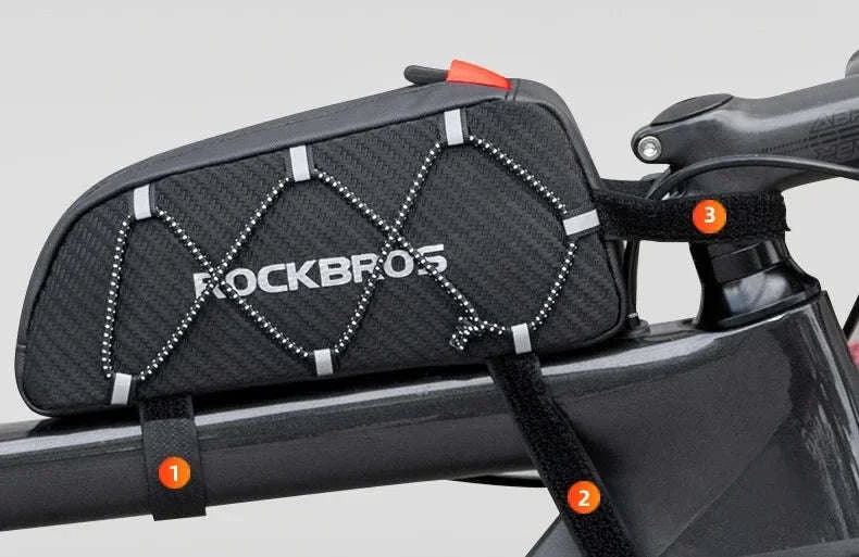 Waterproof Bike Frame Bag 1L Ultralight Front Tube Storage-039BK  1L