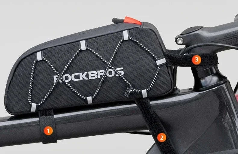Waterproof Bike Frame Bag 1L Ultralight Front Tube Storage-039BK  1L
