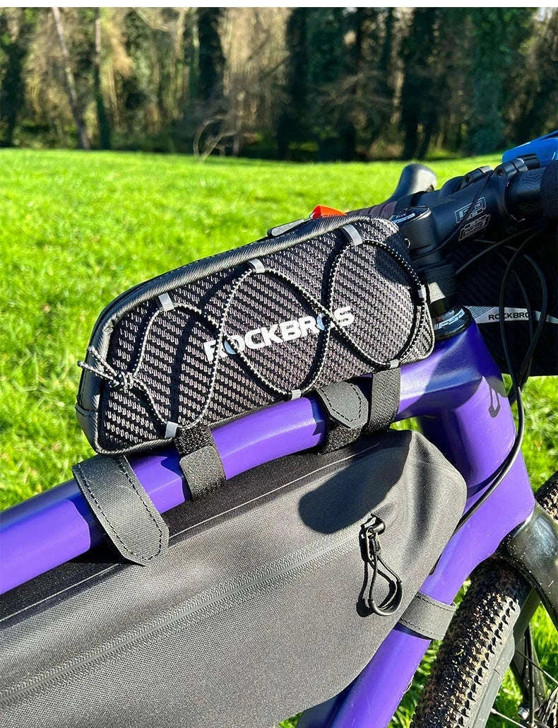 Waterproof Bike Frame Bag 1L Ultralight Front Tube Storage-039BK  1L