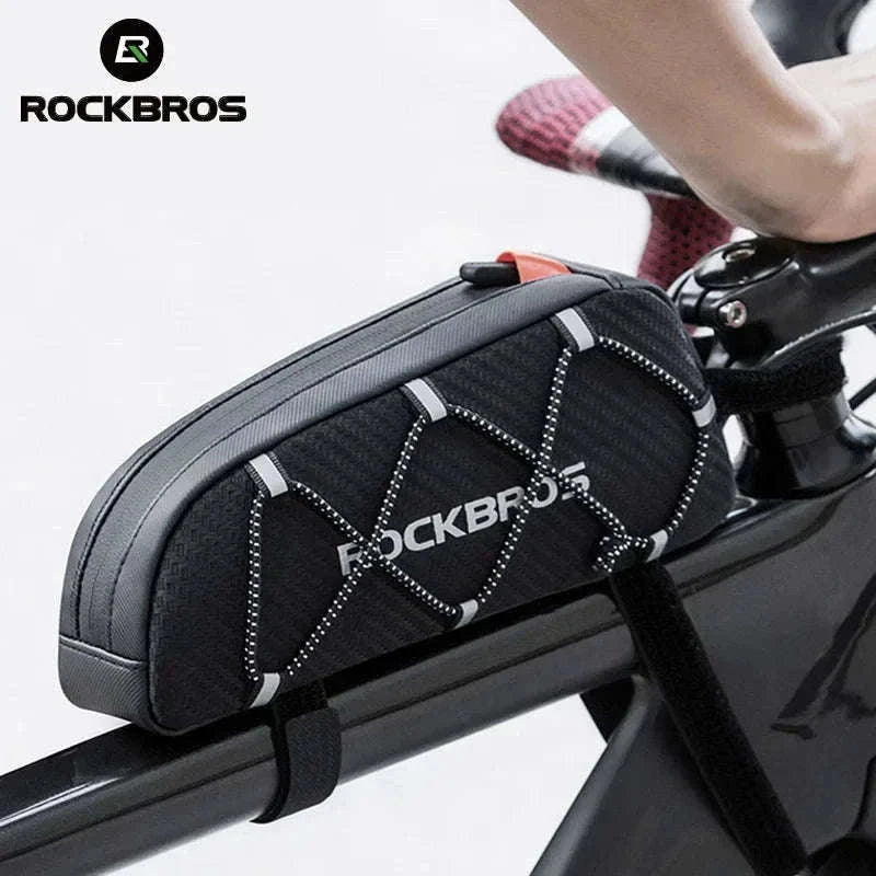 Waterproof Bike Frame Bag 1L Ultralight Front Tube Storage-039BK  1L