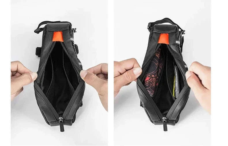 Waterproof Bike Frame Bag 1L Ultralight Front Tube Storage-039BK  1L