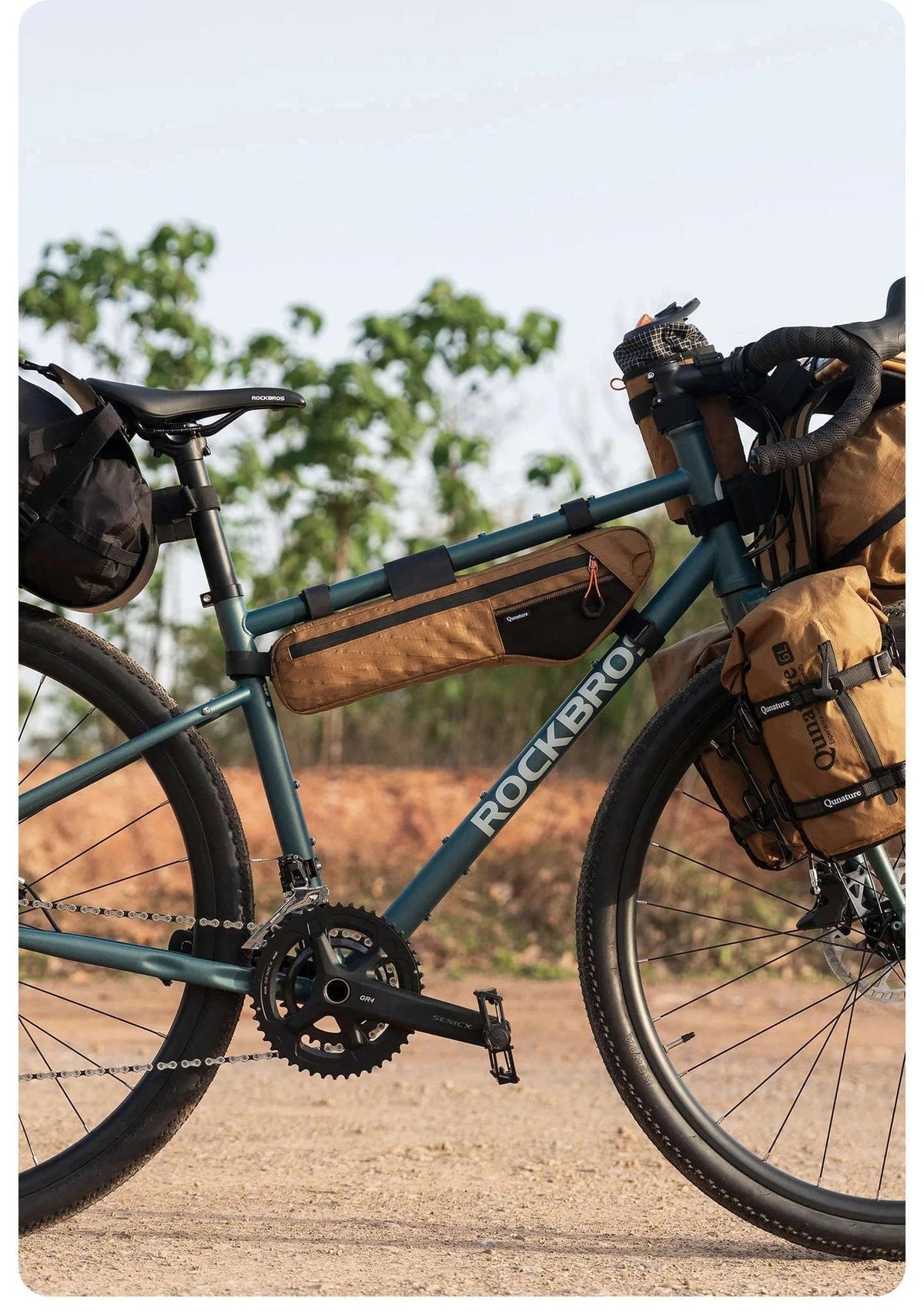 Waterproof Bike Frame Bag Large Capacity Cycling Storage Pack-30180027-KQ-5.0L