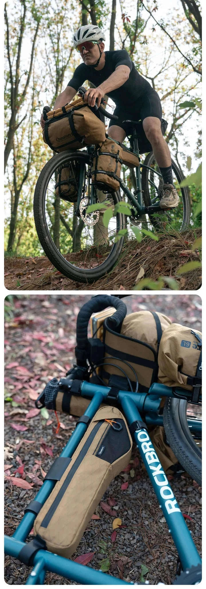 Waterproof Bike Frame Bag Large Capacity Cycling Storage Pack-30180027-KQ-5.0L