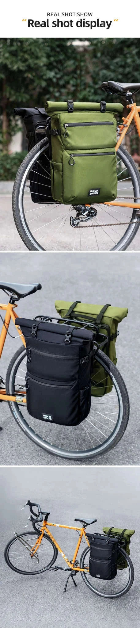Waterproof Bike Pannier Bag 11–16L Double Side Rack Storage-30140102002