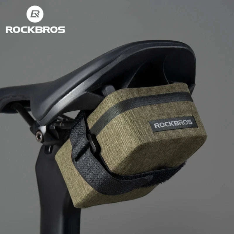 Waterproof Bike Saddle Bag 0.4L Lightweight MTB Road Tail Bag-AS-137 Khaki / About 0.4L