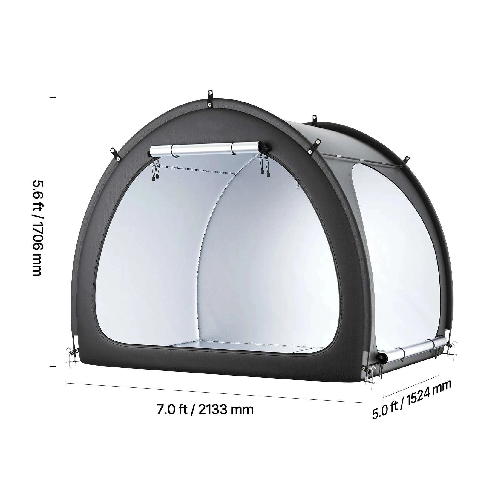 Waterproof Bike Storage Tent with Vent Window and Fiberglass Frame-Single Side Opening / United States