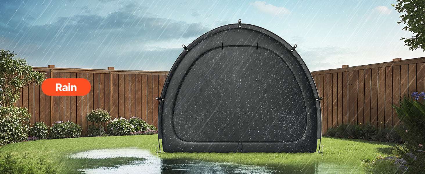 Waterproof Bike Storage Tent with Vent Window and Fiberglass Frame-Single Side Opening / United States