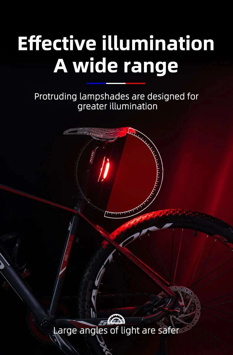 Waterproof Bike Taillight LED Rear Light with Multiple Modes-WR01A -7Modes