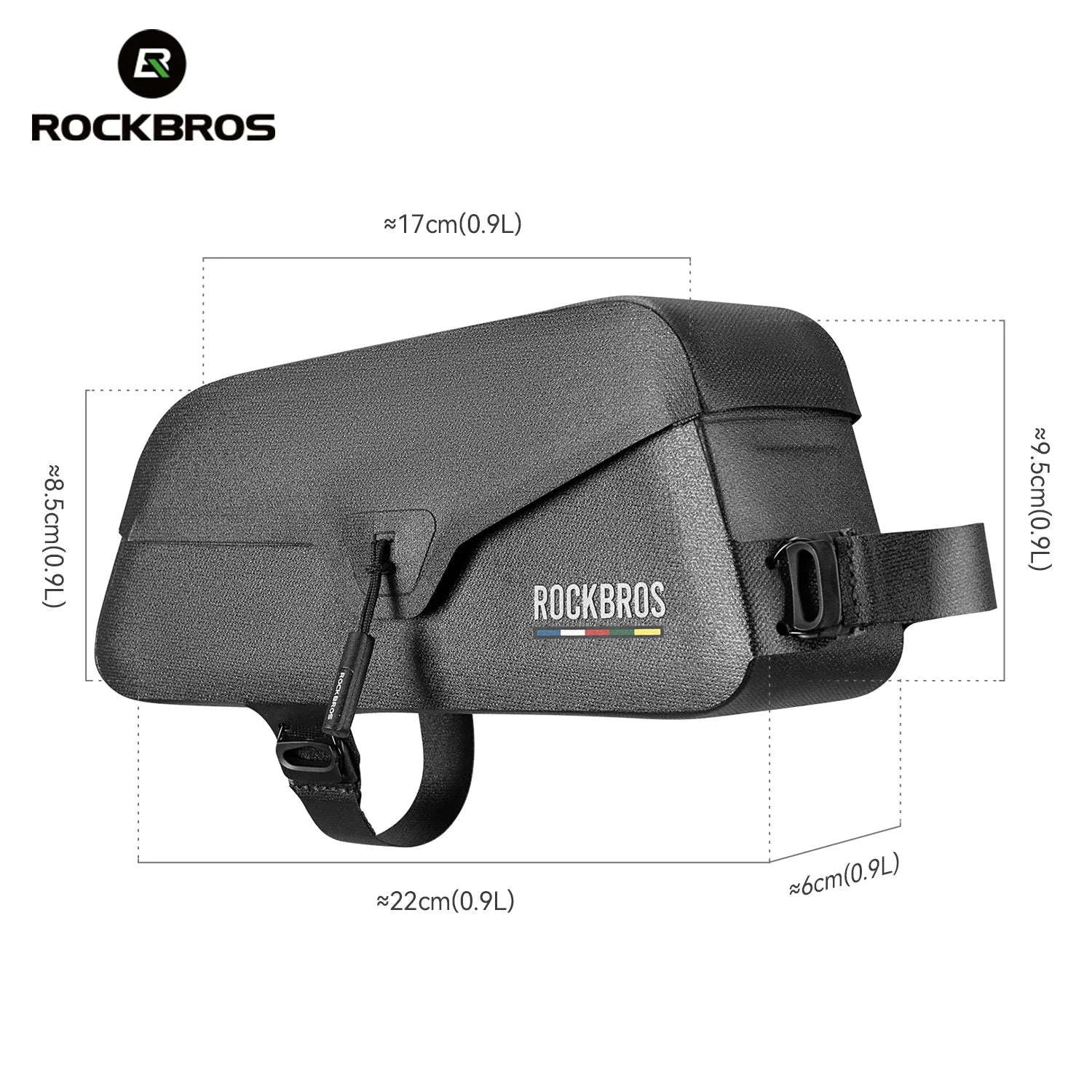 Waterproof Bike Top Tube Bag for Easy Frame Storage-0.6L