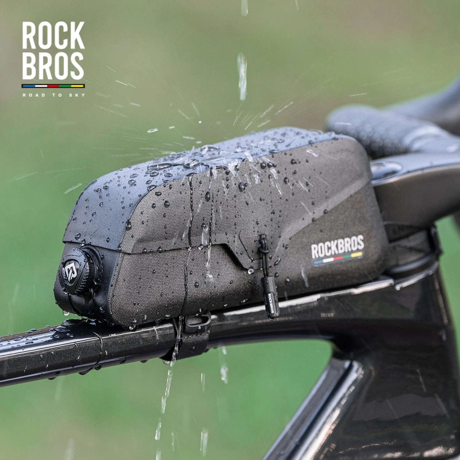 Waterproof Bike Top Tube Bag for Easy Frame Storage-0.6L