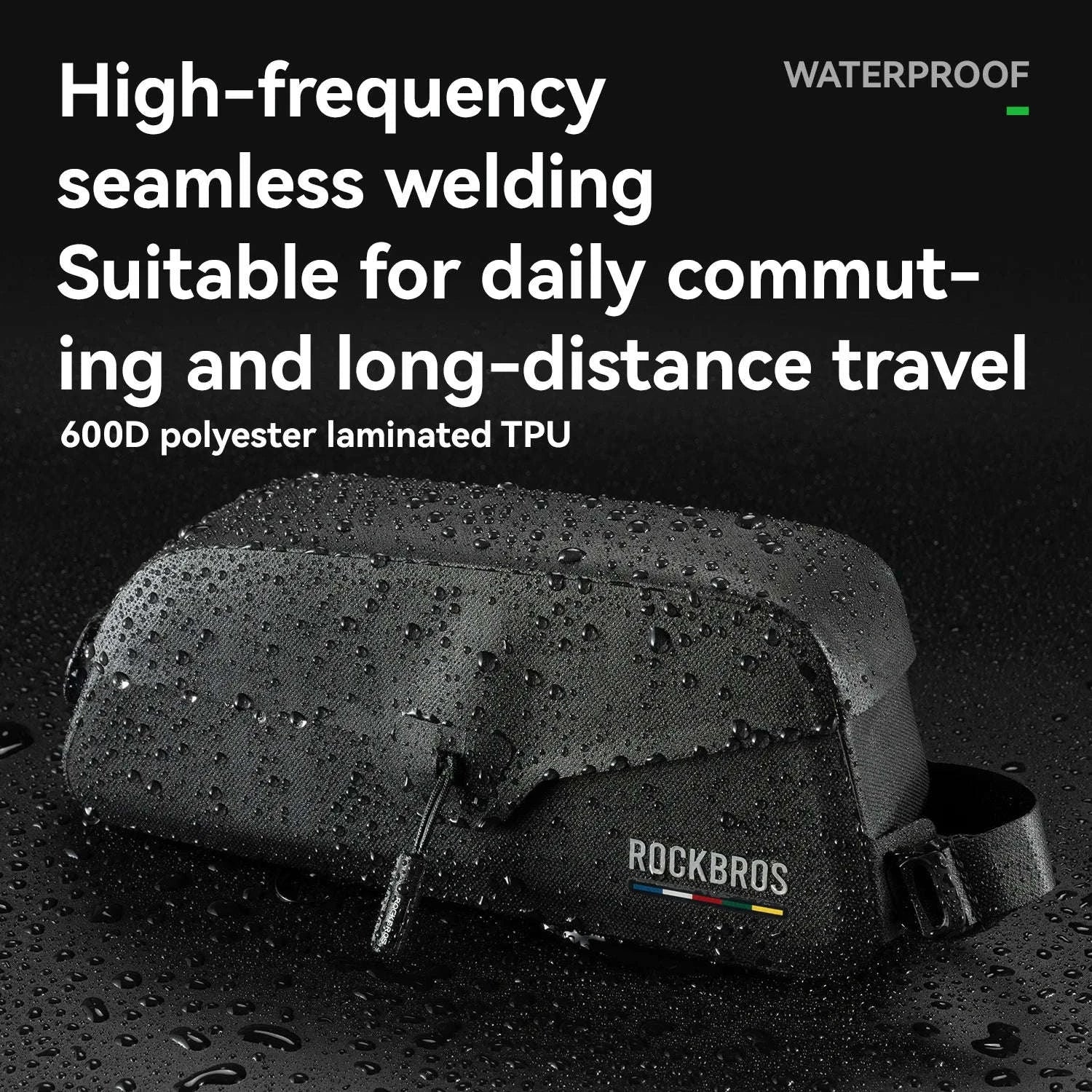 Waterproof Bike Top Tube Bag for Easy Frame Storage-0.6L