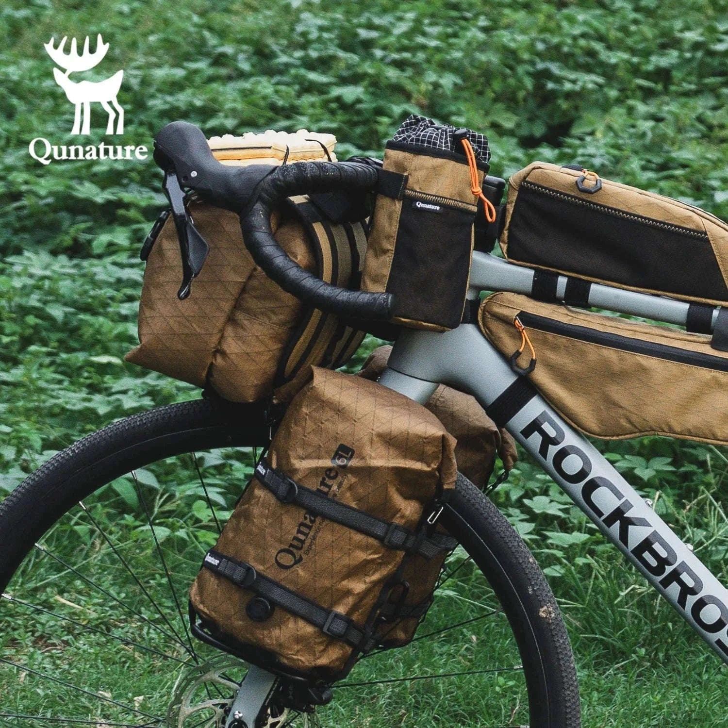 Waterproof Bikepacking Saddle Bag 6L/12L Rack Storage for Cycling-white-12L(only bag)