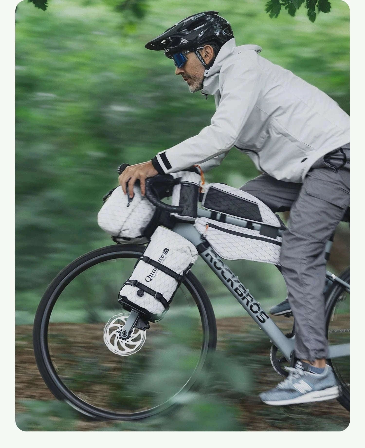 Waterproof Bikepacking Saddle Bag 6L/12L Rack Storage for Cycling-white-12L(only bag)
