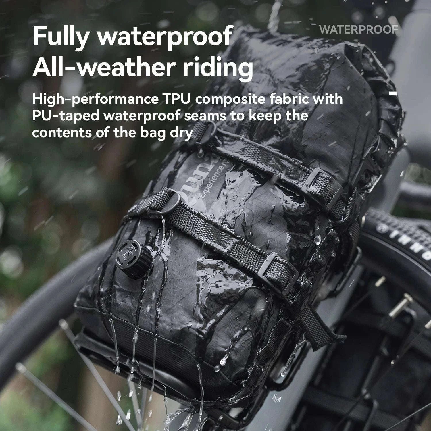 Waterproof Bikepacking Saddle Bag 6L/12L Rack Storage for Cycling-white-12L(only bag)