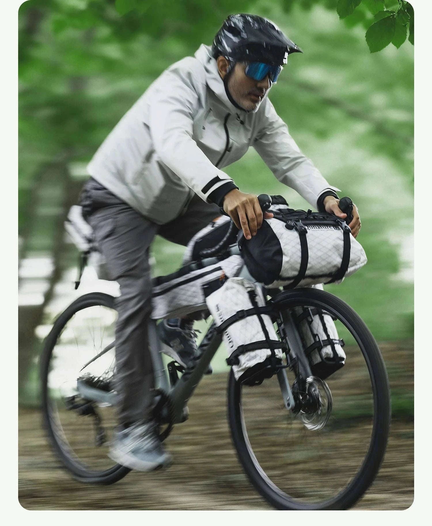 Waterproof Bikepacking Saddle Bag 6L/12L Rack Storage for Cycling-white-12L(only bag)