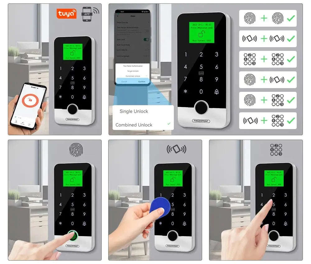 Waterproof Bluetooth Tuya Fingerprint Access Controller-S300X VS Mixed Keys
