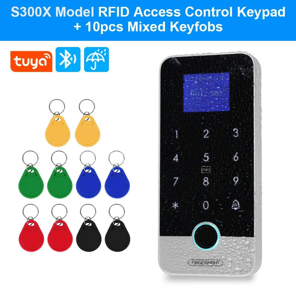 Waterproof Bluetooth Tuya Fingerprint Access Controller-S300X VS Mixed Keys