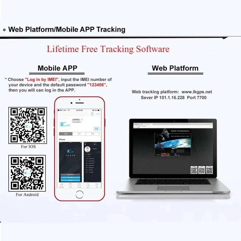 Waterproof Car GPS Tracker for Real-Time Vehicle Tracking-LK209C no box