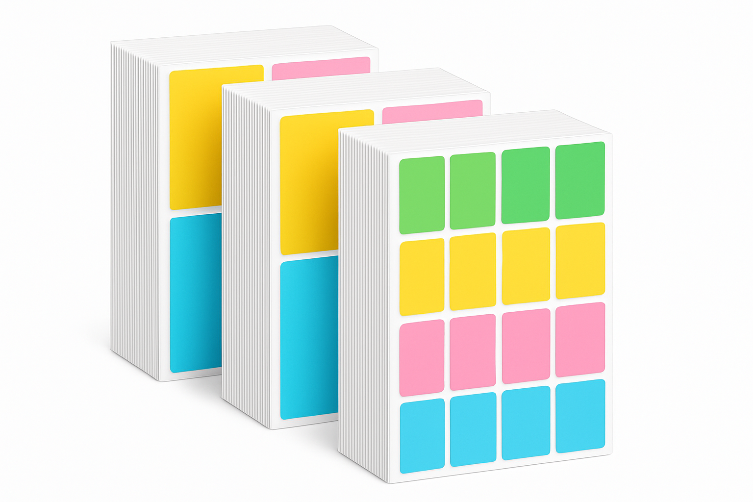Etiquetas autocolantes coloridas e impermeáveis para organização fácil