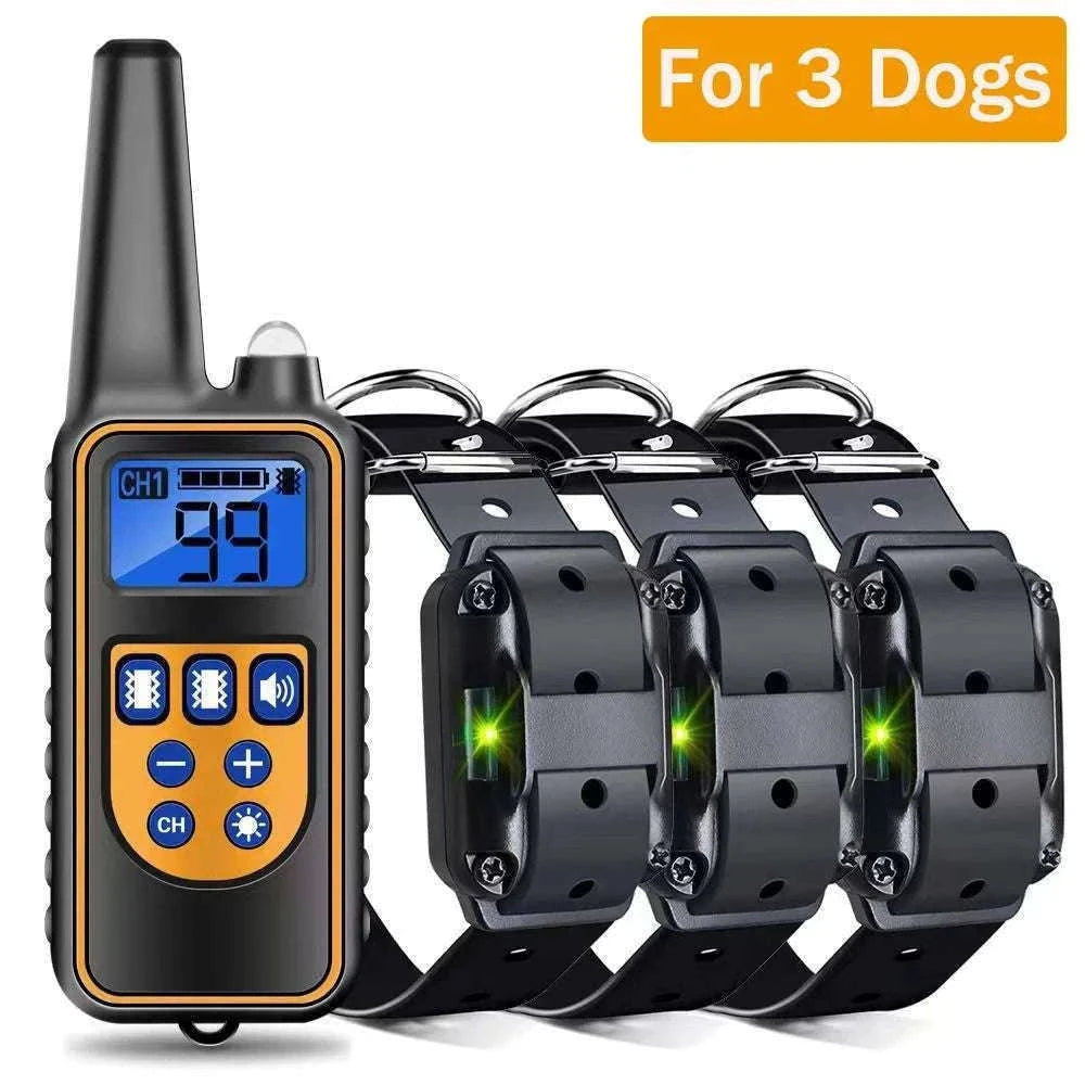 Waterproof Dog Training Collar with Remote, Rechargeable Anti-Bark-For 2 Dogs