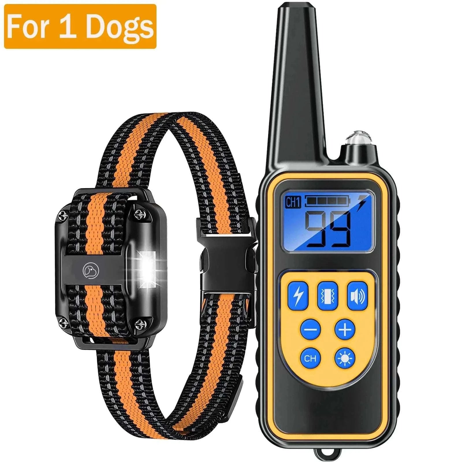 Waterproof Dog Training Collar with Remote, Rechargeable Anti-Bark-For 2 Dogs