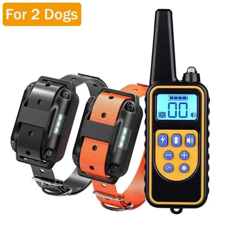 Waterproof Dog Training Collar with Remote, Rechargeable Anti-Bark-For 2 Dogs