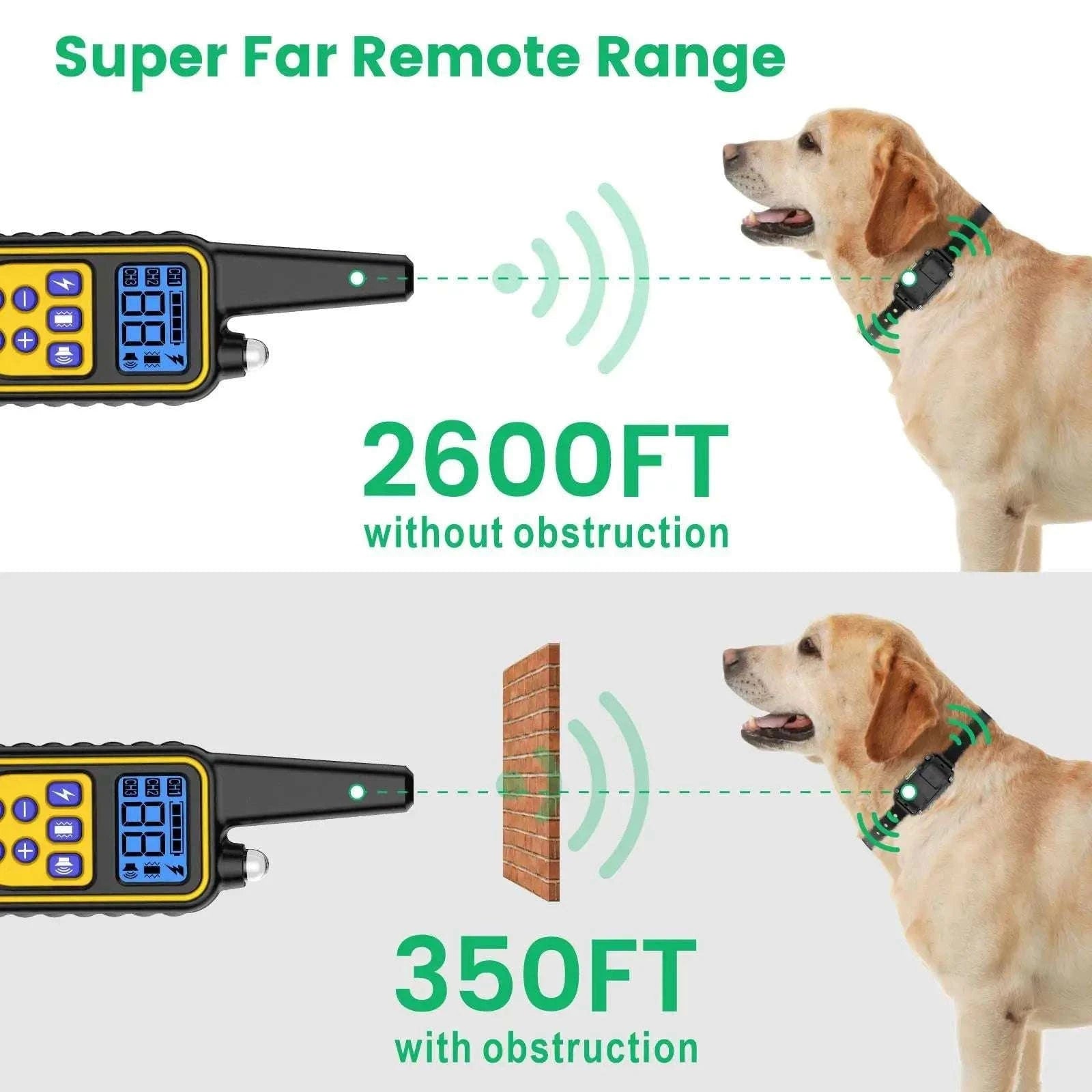 Waterproof Dog Training Collar with Remote, Rechargeable Anti-Bark-For 2 Dogs