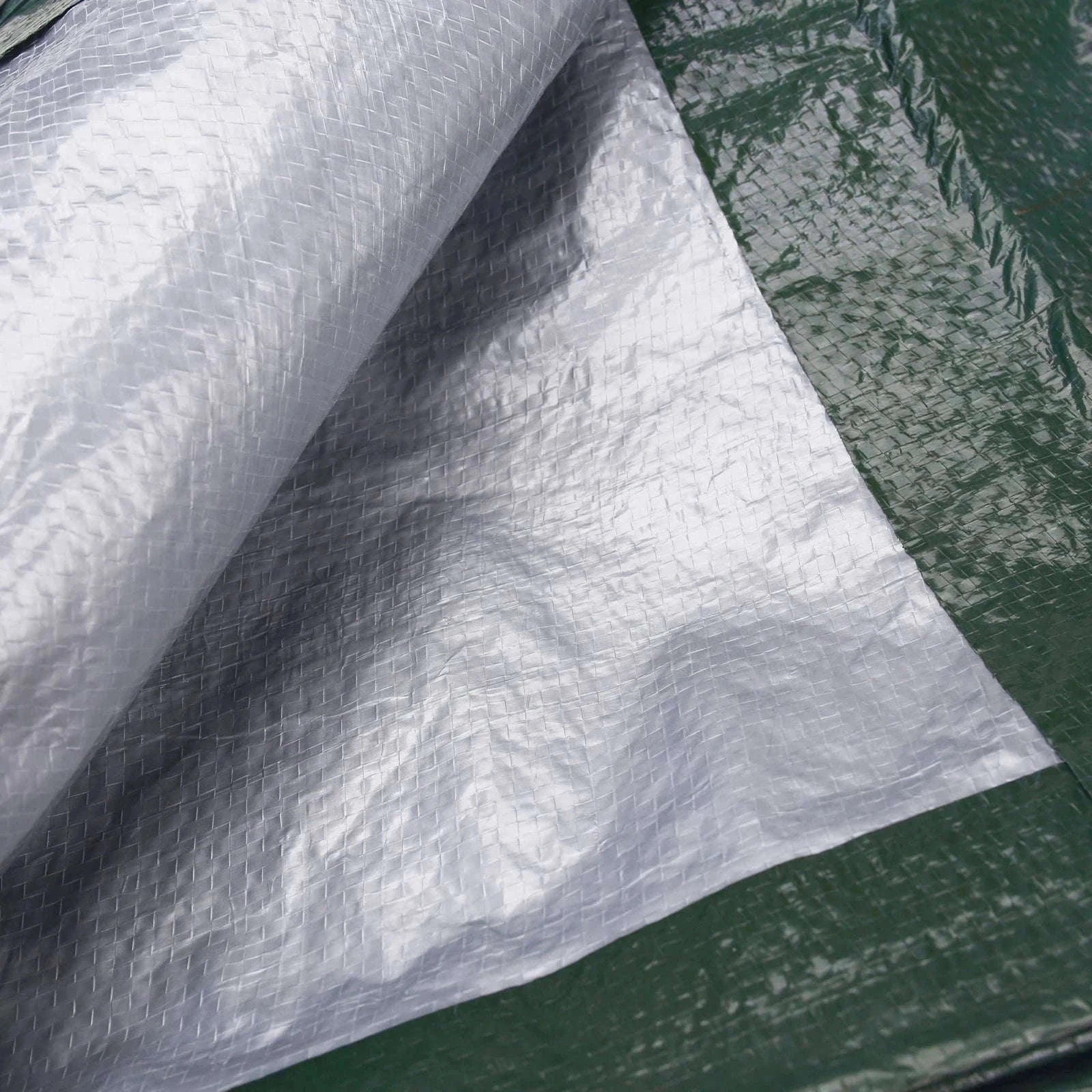 Waterproof Heavy Duty Tarpaulin Outdoor Cover-Green and Ropes / 3x4M