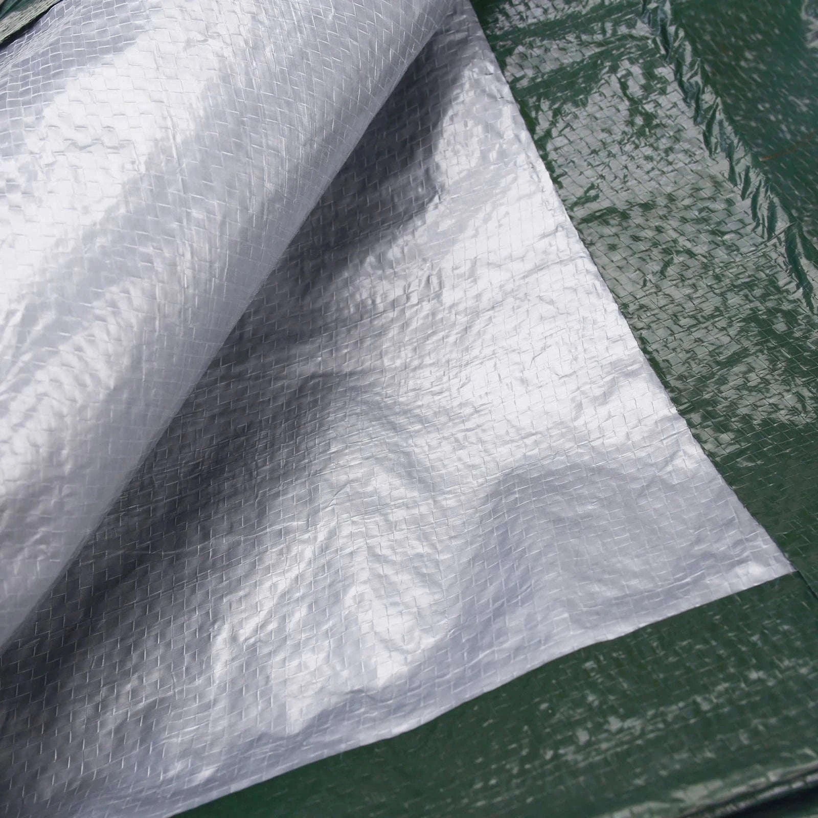 Waterproof Heavy Duty Tarpaulin Outdoor Cover-Green and Ropes / 3x4M