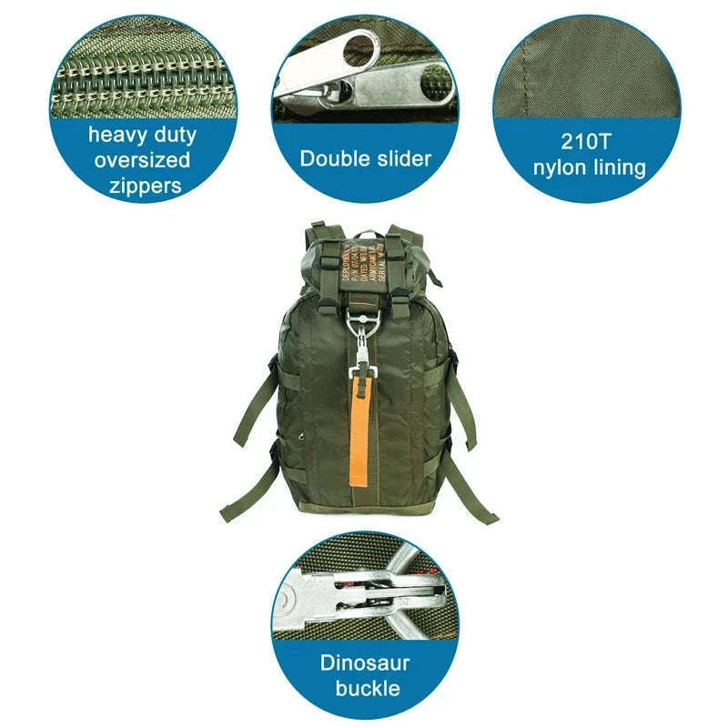 Waterproof Hiking Daypack Backpack for Camping and Travel-OD Green / United States