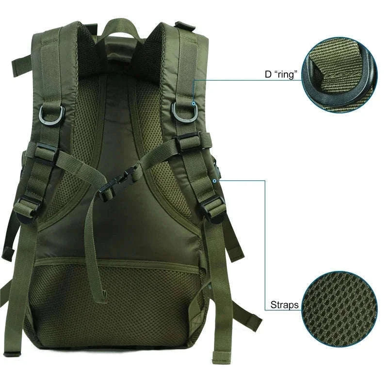 Waterproof Hiking Daypack Backpack for Camping and Travel-OD Green / United States