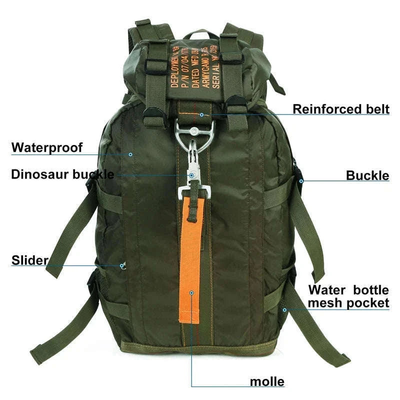 Waterproof Hiking Daypack Backpack for Camping and Travel-OD Green / United States
