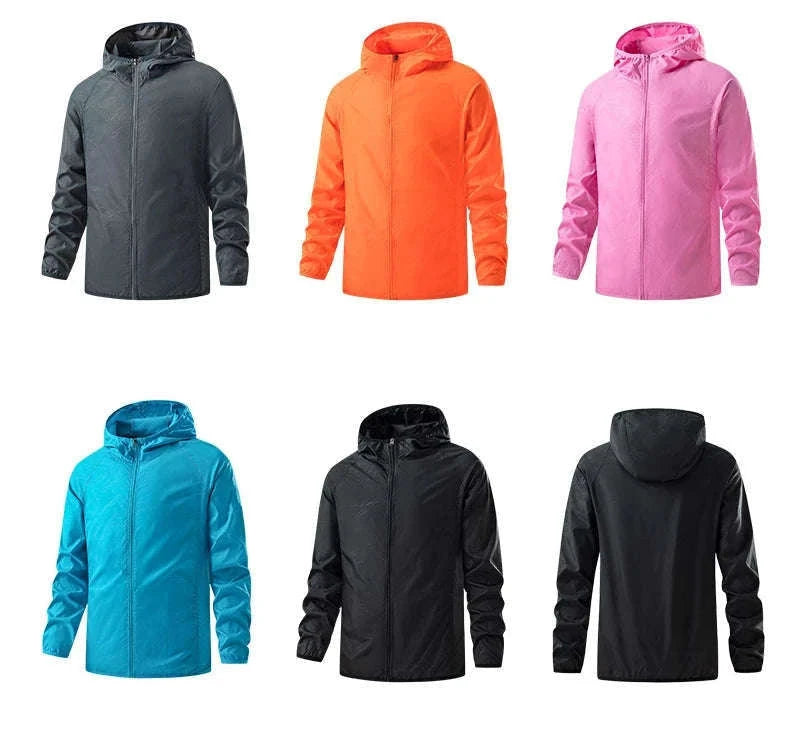 Waterproof Hiking Jacket for Men and Women Sun Protection-Unisex Sky Blue / 4XL